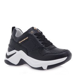 Sneakers Μαύρο Φίδι Λευκό