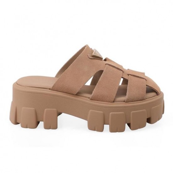 Γυναικεία Flatforms Μπέζ Δερμάτινα RENATO GARINI Γυναικεία Flatforms Μπέζ Δερμάτινα RENATO GARINI