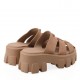 Γυναικεία Flatforms Μπέζ Δερμάτινα RENATO GARINI Γυναικεία Flatforms Μπέζ Δερμάτινα RENATO GARINI
